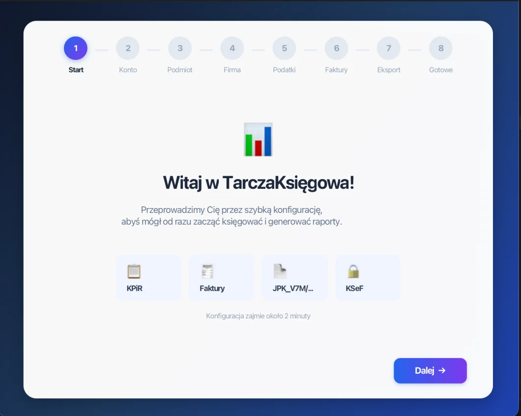 Kreator konfiguracji TarczaKsięgowej